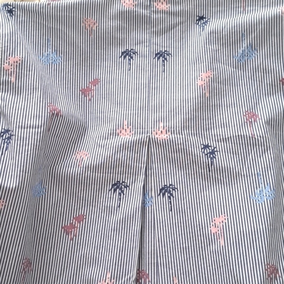 Bonobos Blue Palm Party Stripe Pegasus Pullover Shirt Blouse Size Medium - Picture 8 of 9